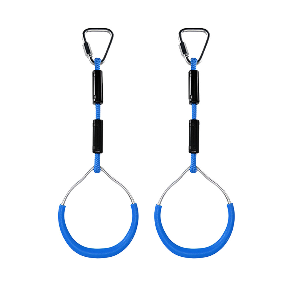 Kids Outdoor Ninja Course - 2Pcs Colorful Kids Gymnastic Rings Heavy