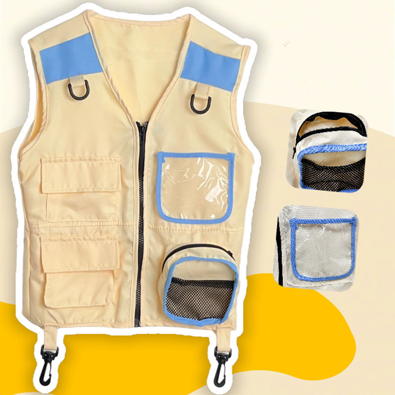 Kids Outdoor Explorer Set - Children Explorer Vest Pretend Play Cosplay