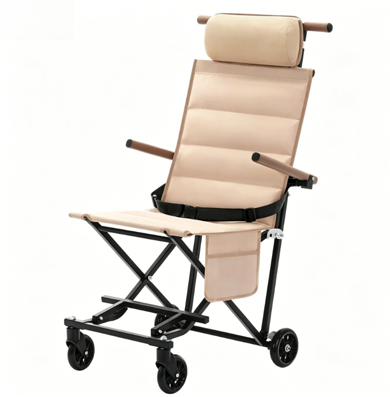 Kids Outdoor Lounger Chair - Portable Foldable Multifunctional Reclining Kids Trolley