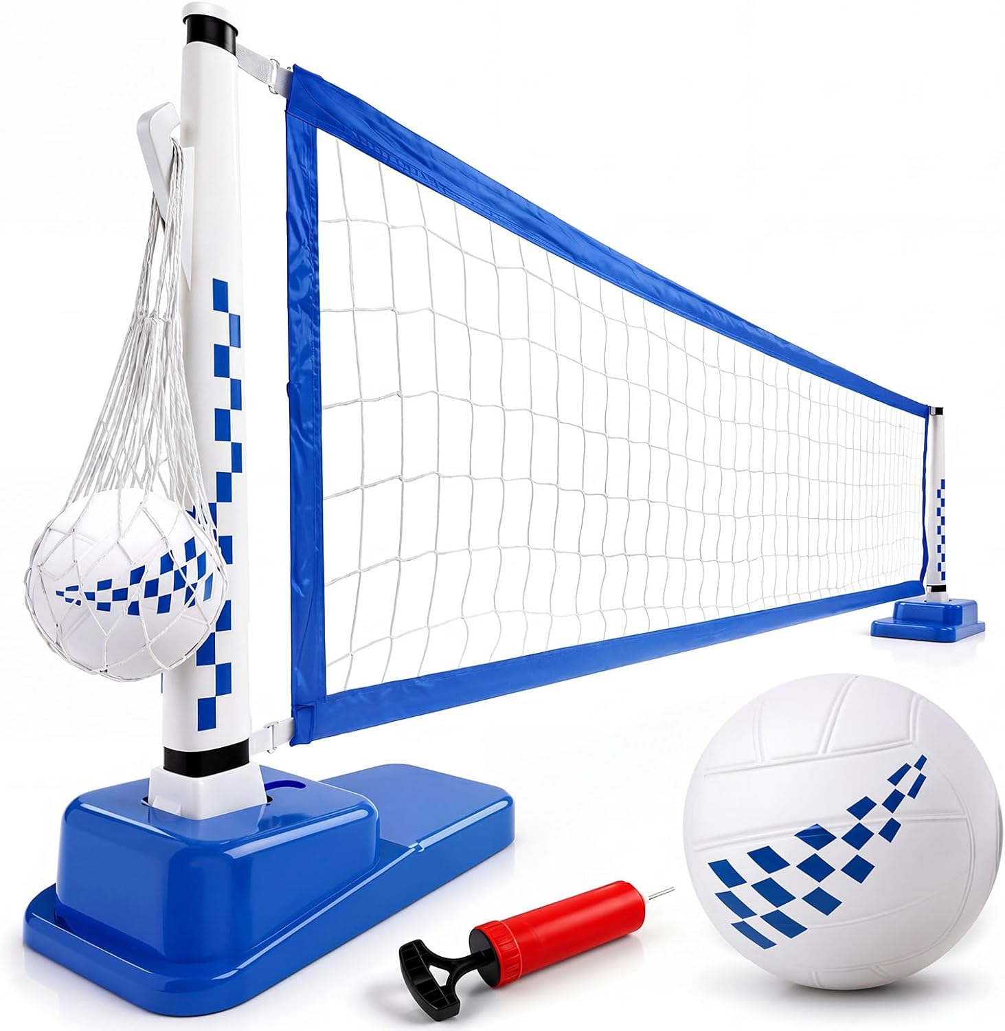 Kids Outdoor Volleyball Net - Adjustable Water Volleyball Net System for