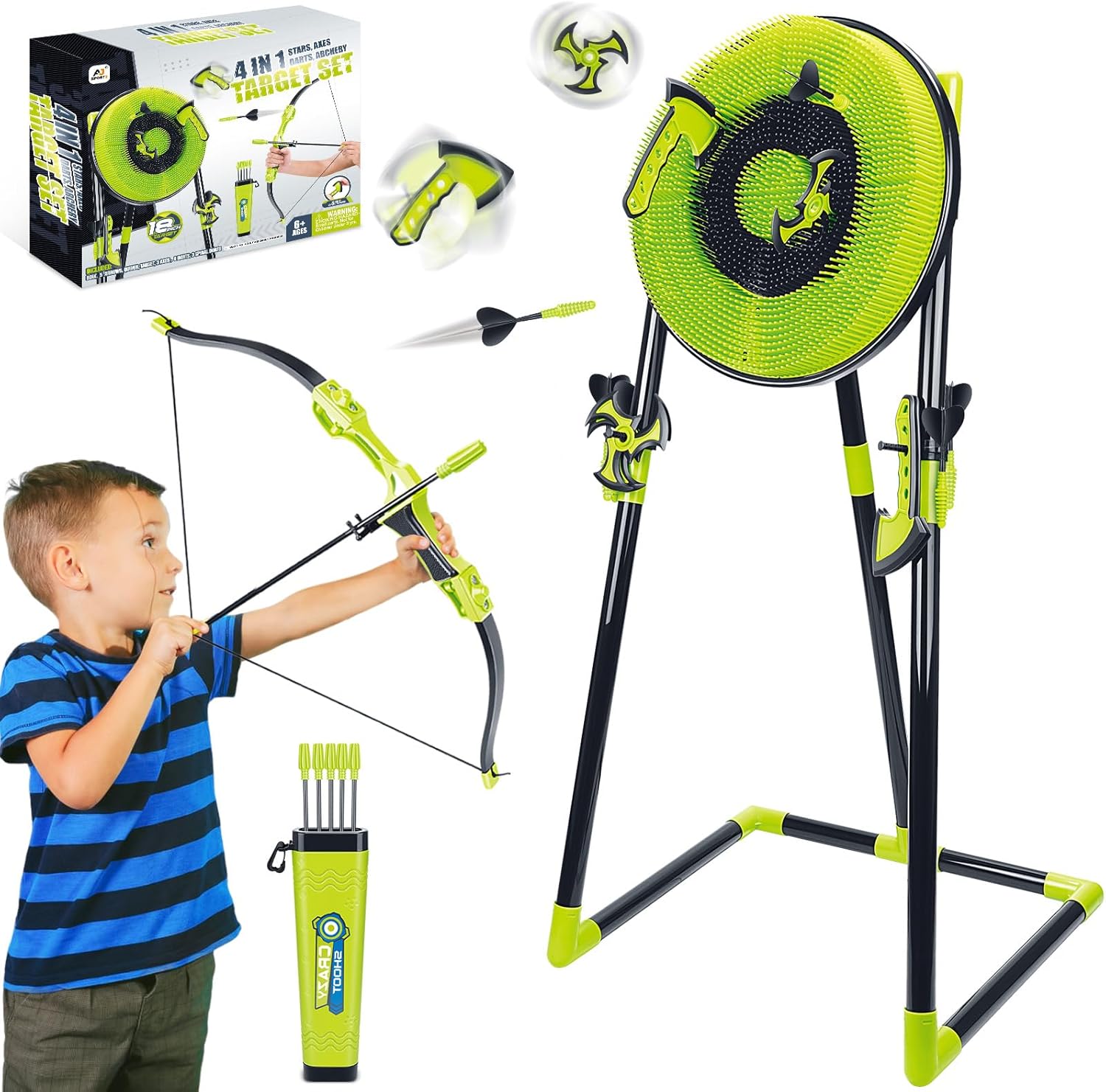Kids Outdoor Ninja - 4 in 1 Axe Throwing Target