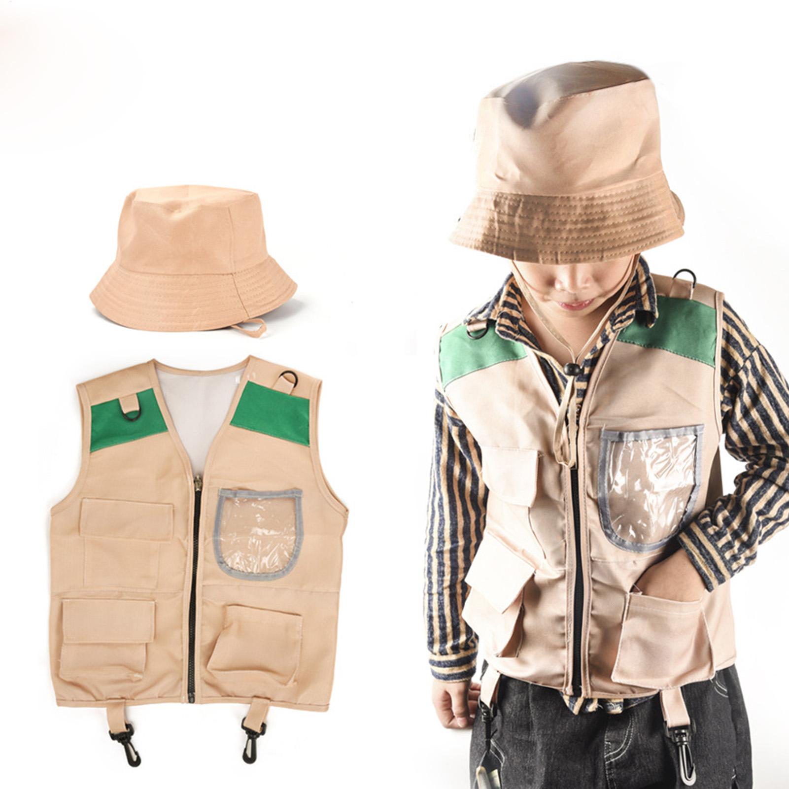 Kids Outdoor Explorer Set - Kids Explorer hat and vest Costume