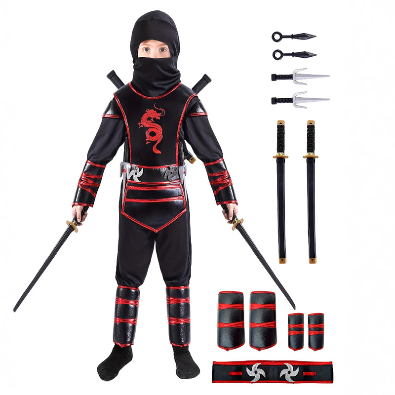 Kids Outdoor Ninja Warrior Course - Child Hidden Warrior Stealth Shinobi Cosplay