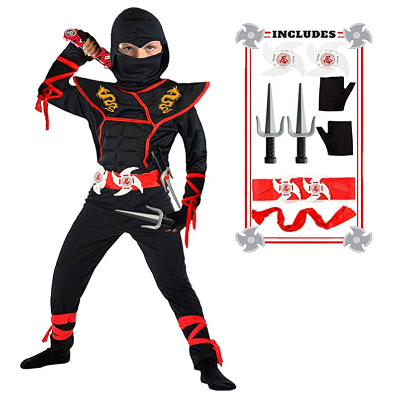 Kids Outdoor Ninja Warrior Course - Ninja Costume Boy Halloween Kids Costume