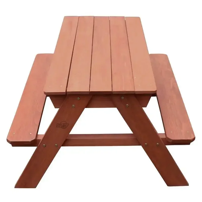 Kids Outdoor Bench - -Outdoor Picnic Wooden Bench Wooden Covered