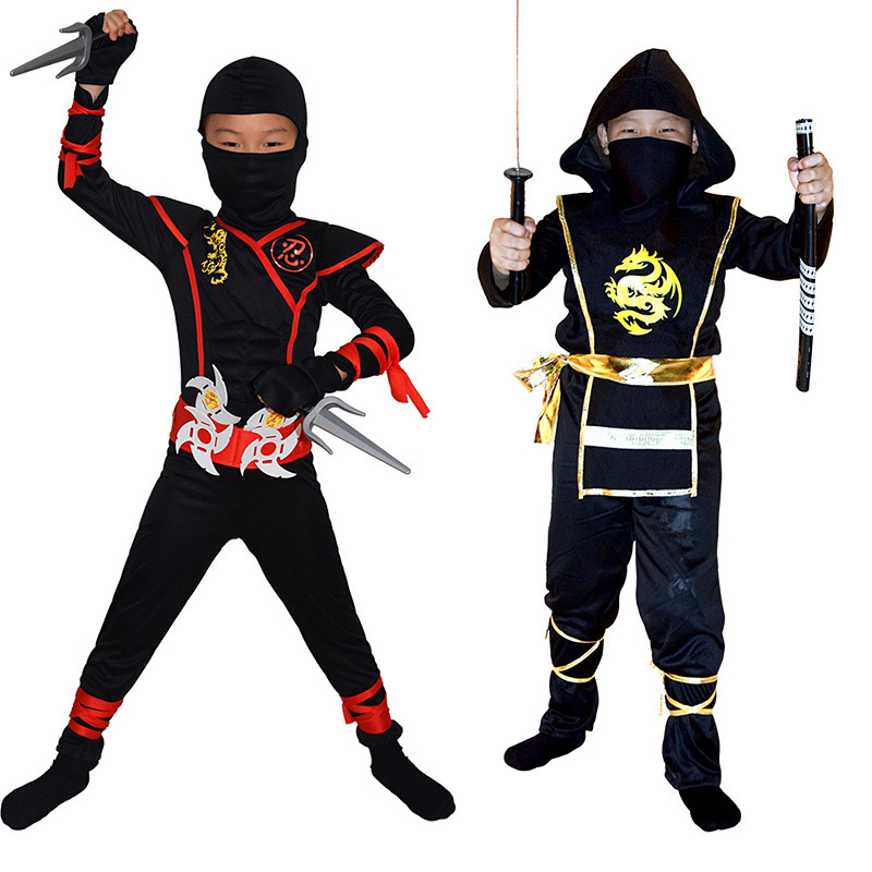 Kids Outdoor Ninja Warrior Course - Boys Ninja Deluxe Costume for Kids