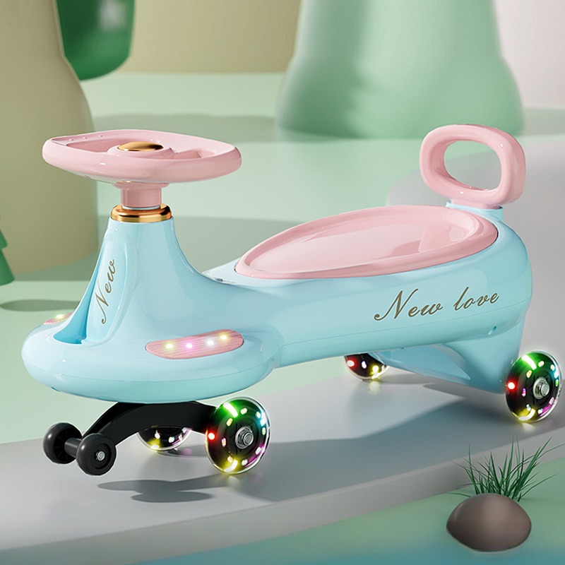Kids Outdoor Activity Toys - Cute Kids Swing Wiggle Car Anti-Tip
