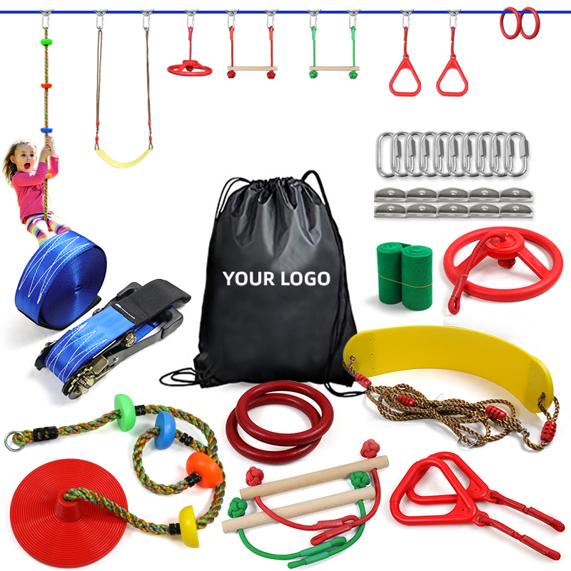 Kids Outdoor Ninja - Outdoor Play Slackline Ninja Warrior Obstacle