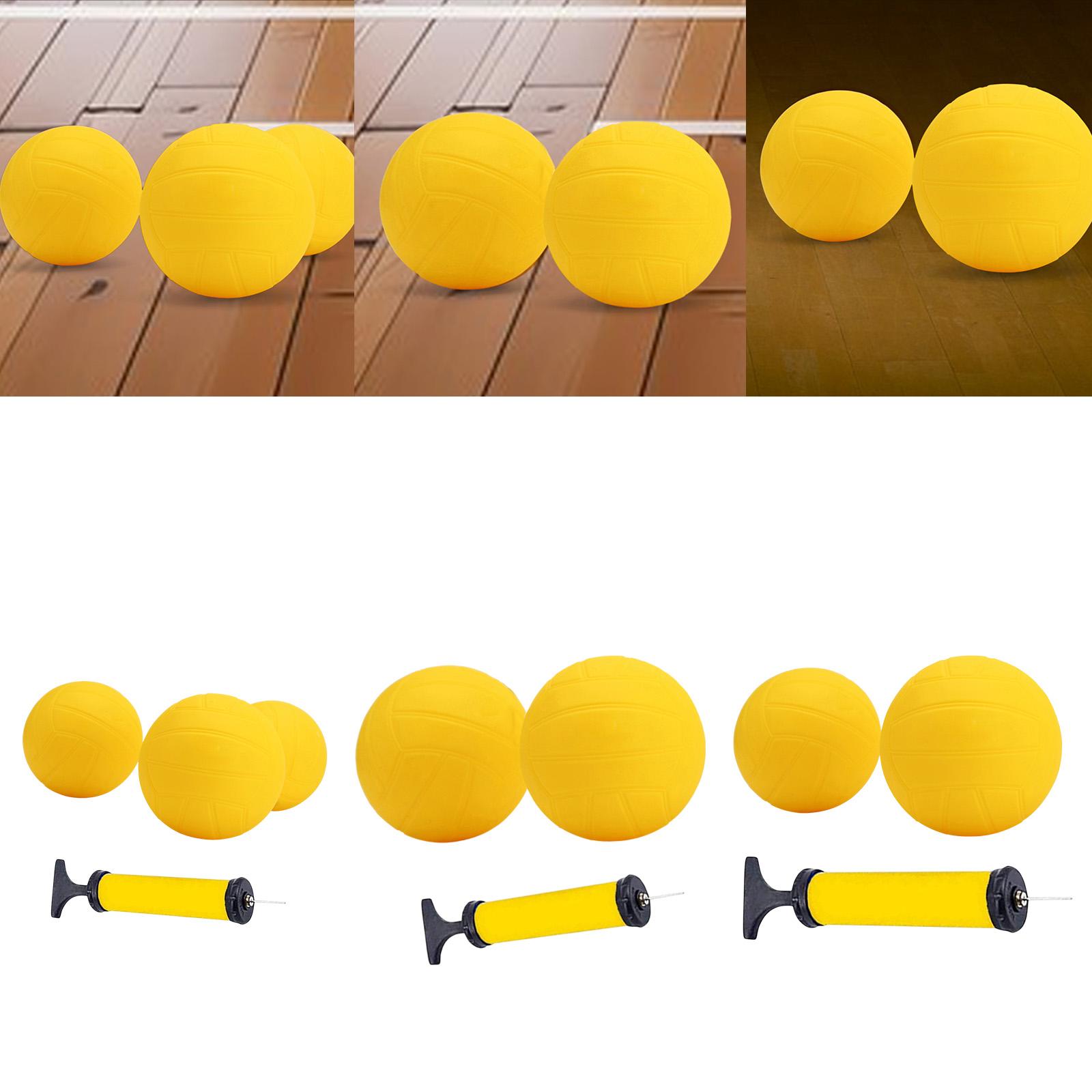 Kids Outdoor Volleyball Net - Inflatable Mini Volleyball Yellow PVC Soft