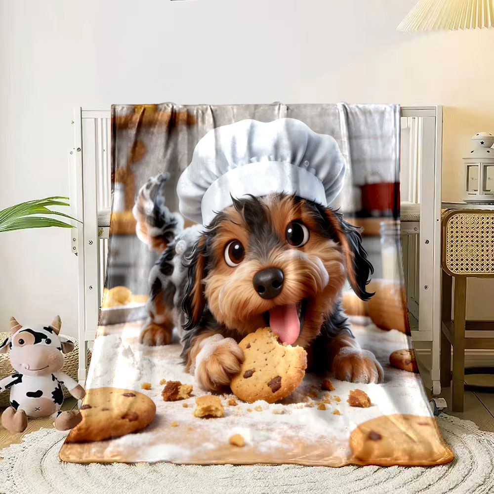 Outdoor Kids Yorkshire - 1PC Yorkshire Terrier Theme Print Blanket