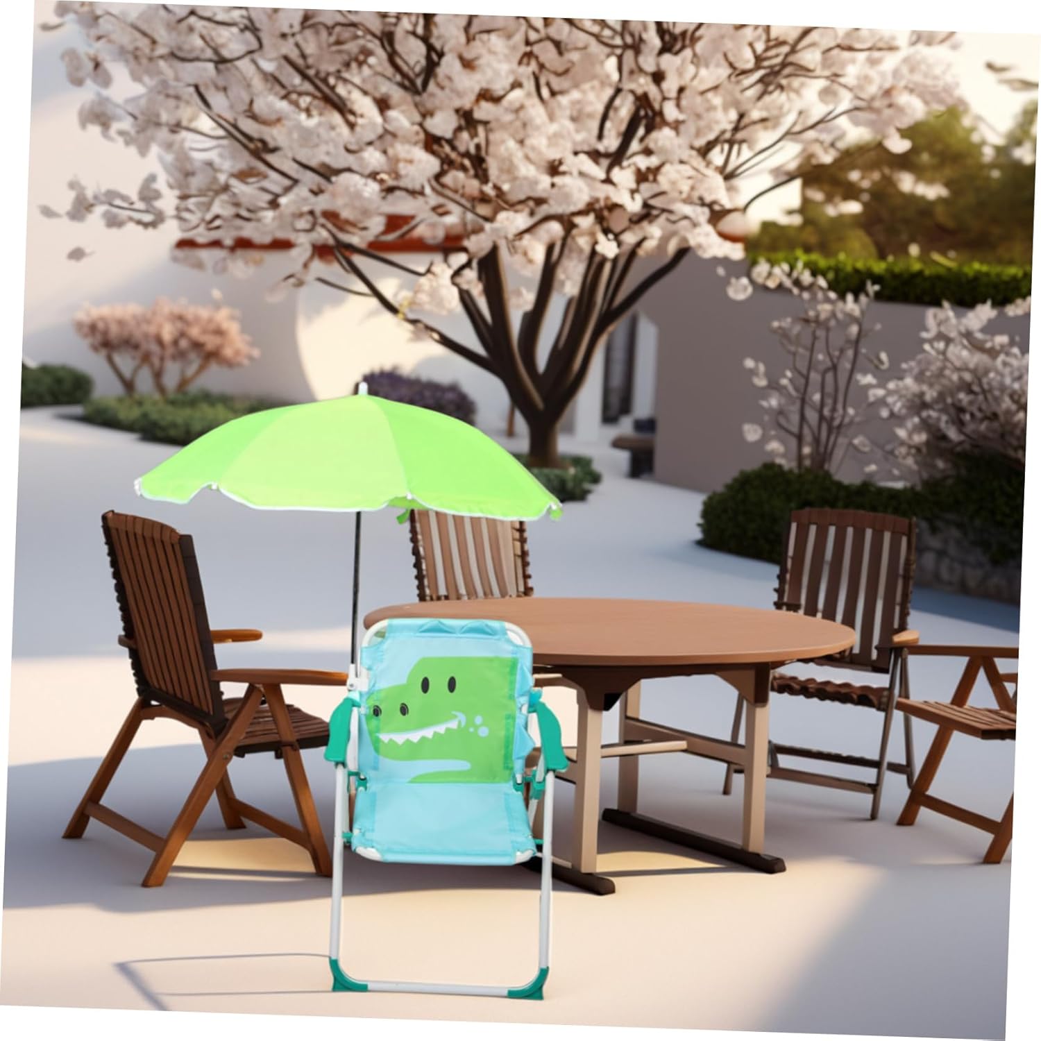 1 Set Folding Beach Chair with - Kids Outdoor Lounge Furniture 评论和价格