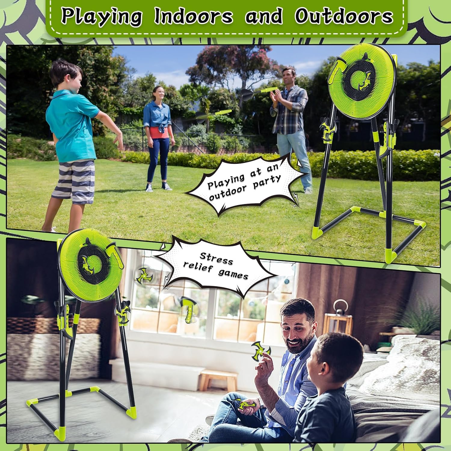 4 in 1 Axe Throwing Target Set - Kids Outdoor Ninja 评论和价格