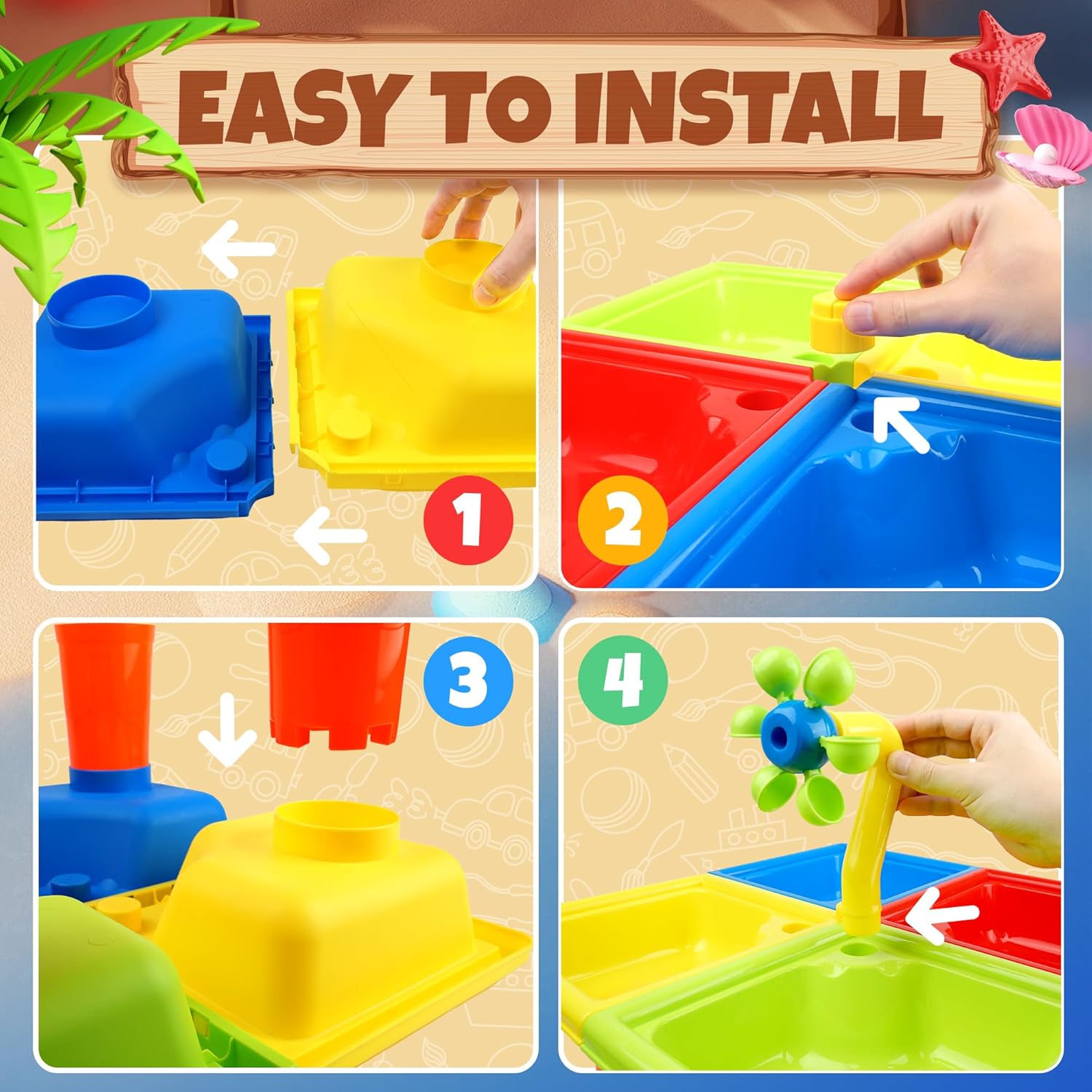 25 Pcs Summer Water Table for  - Kids Outdoor Activity Toys 评论和价格