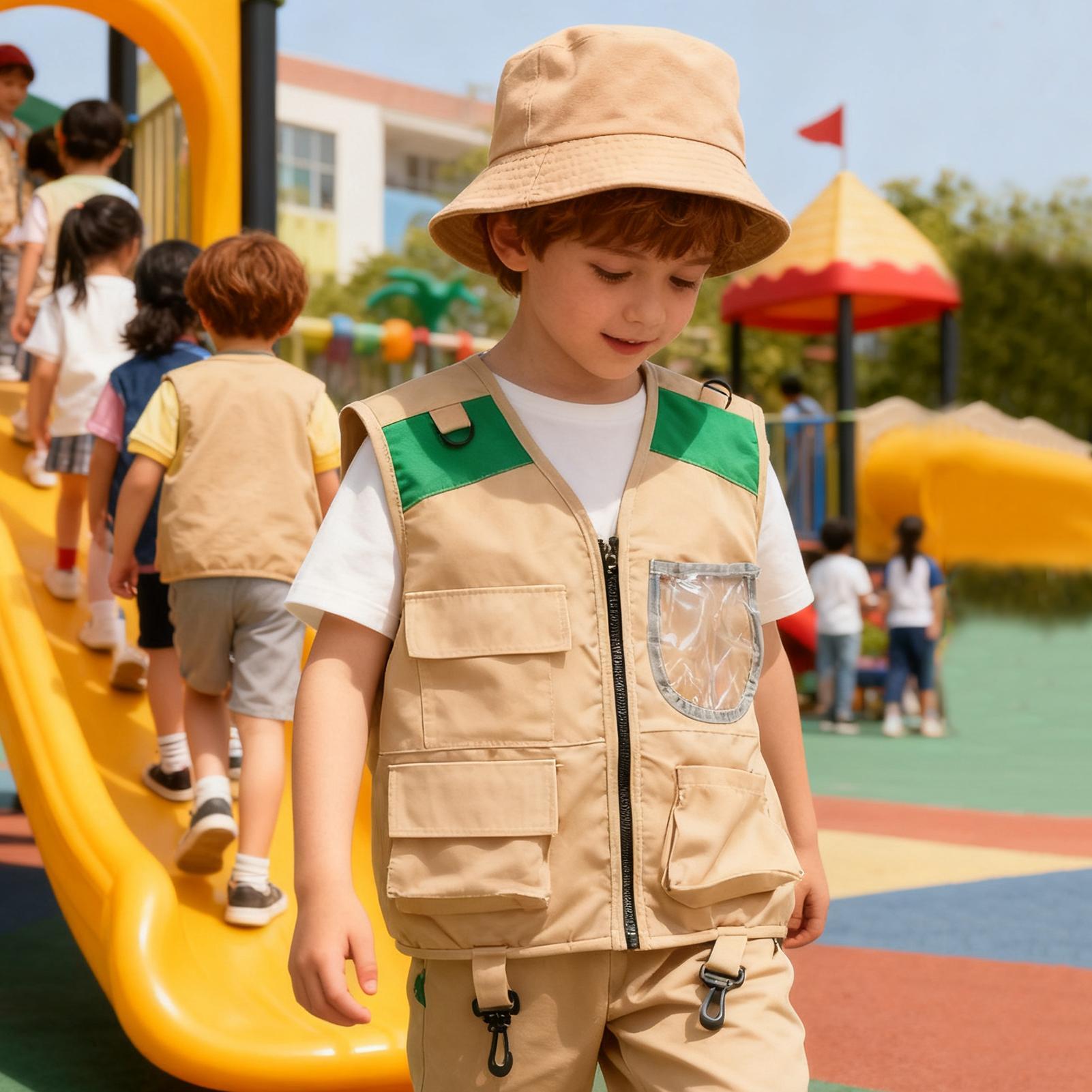 Kids Explorer hat and vest Cos - Kids Outdoor Explorer Set 评论和价格