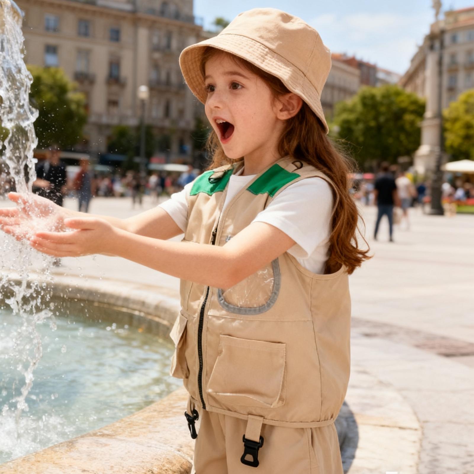 Kids Explorer hat and vest Cos - Kids Outdoor Explorer Set 评论和价格