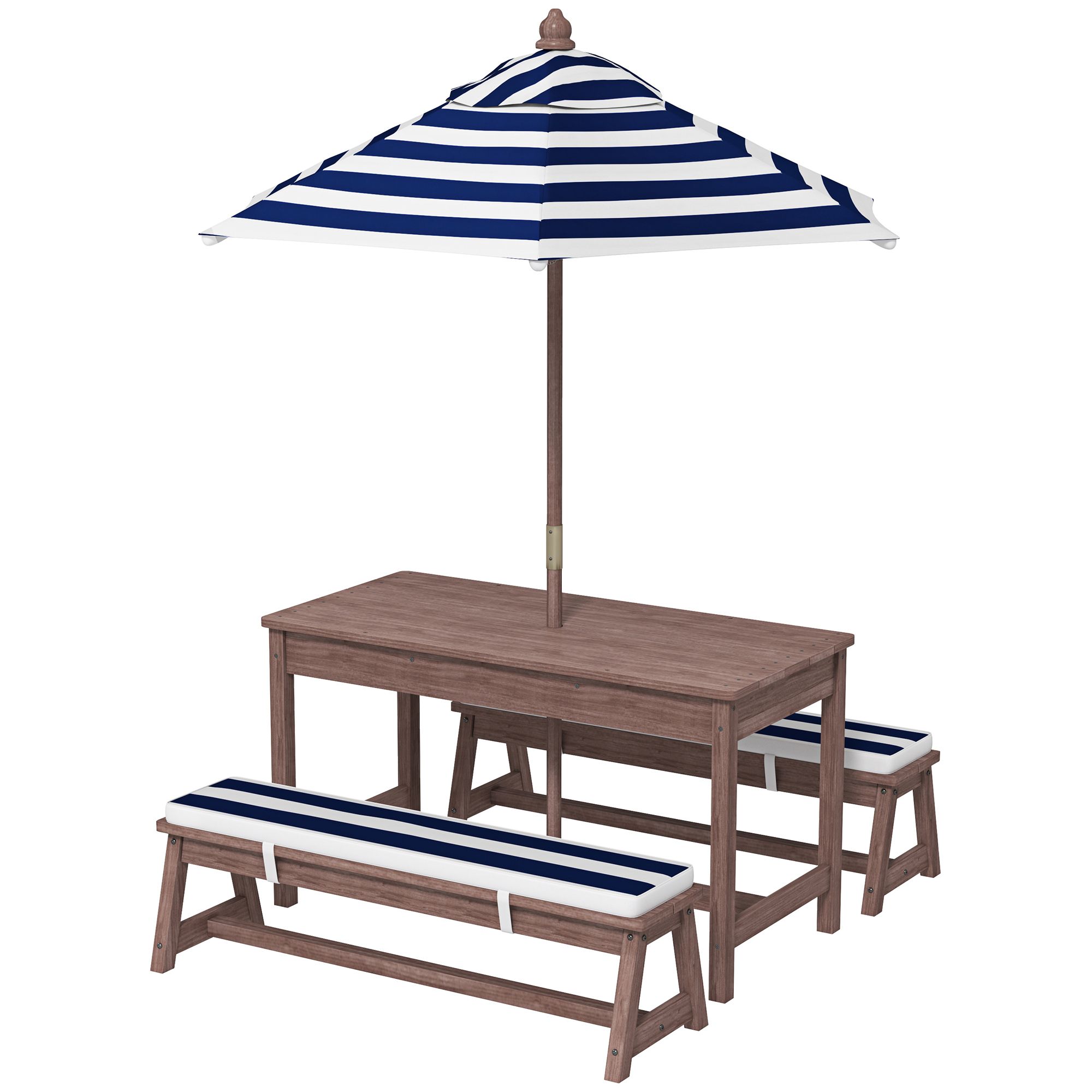 Outdoor Wooden Kids Picnic Tab - Kids Outdoor Bench 评论和价格