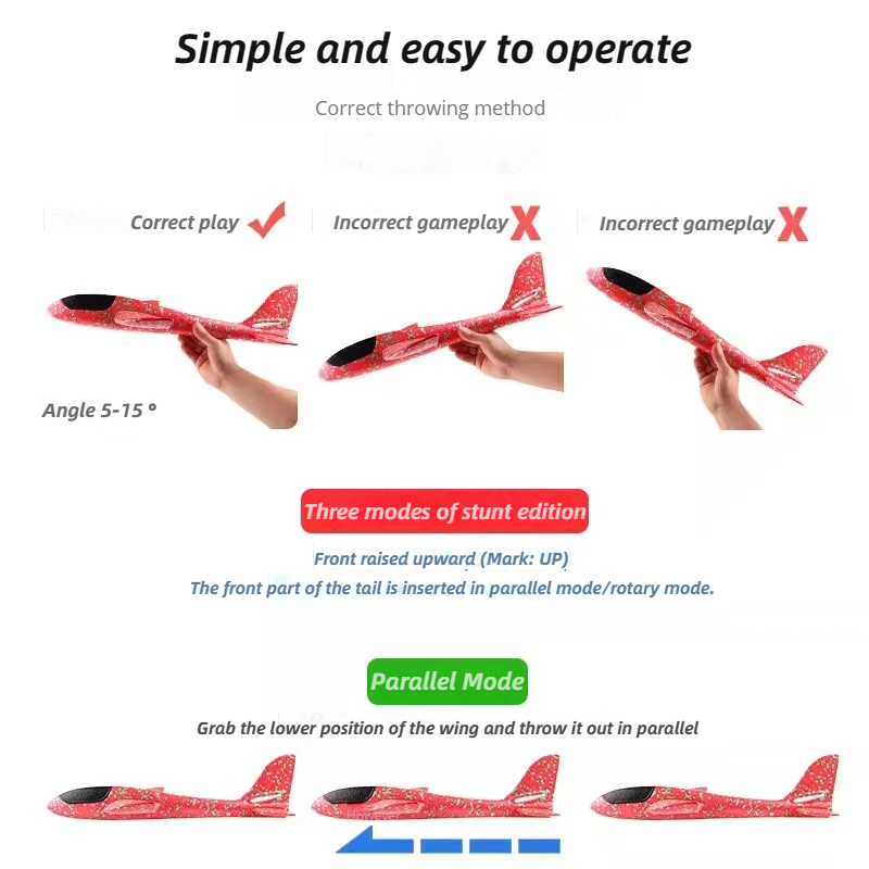 48cm Large Foam Airplane Child - Kids Outdoor Activity Toys 评论和价格