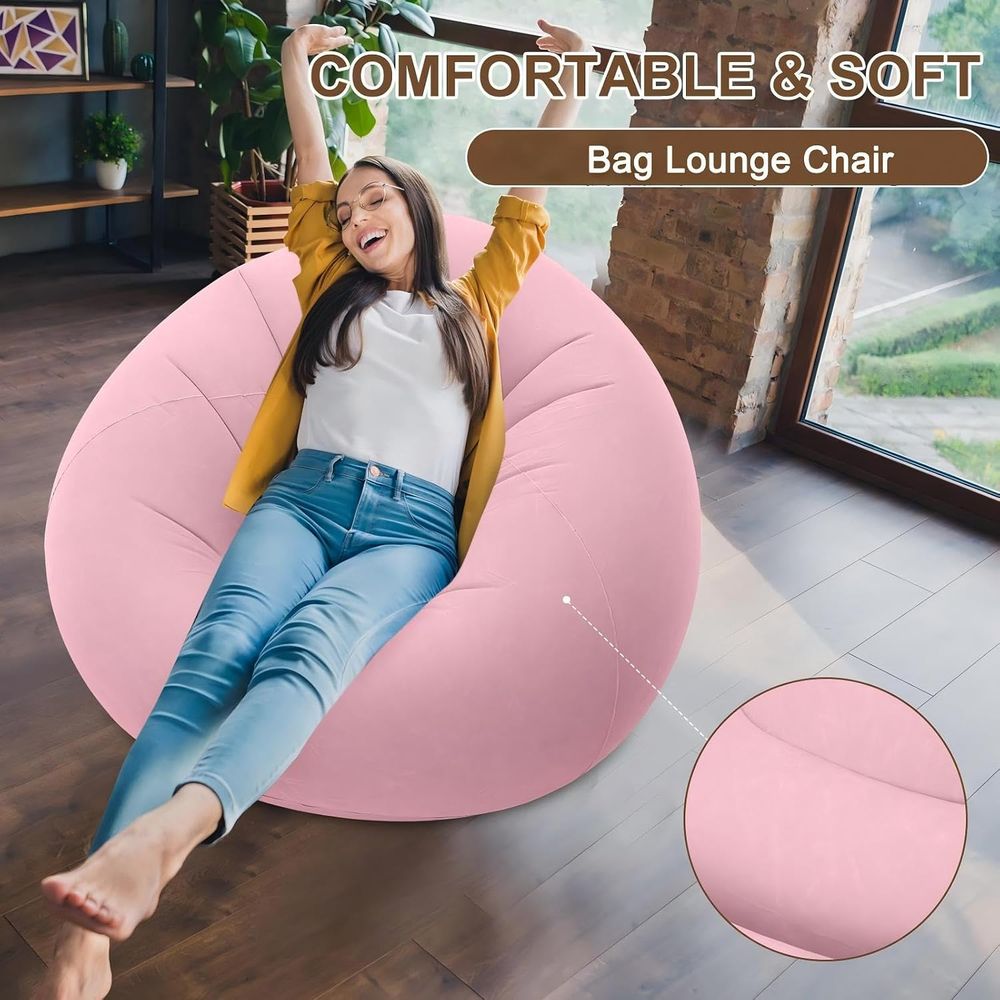 Inflatable Bean Bag Chairs, Pi - Kids Outdoor Lounger Chair 评论和价格
