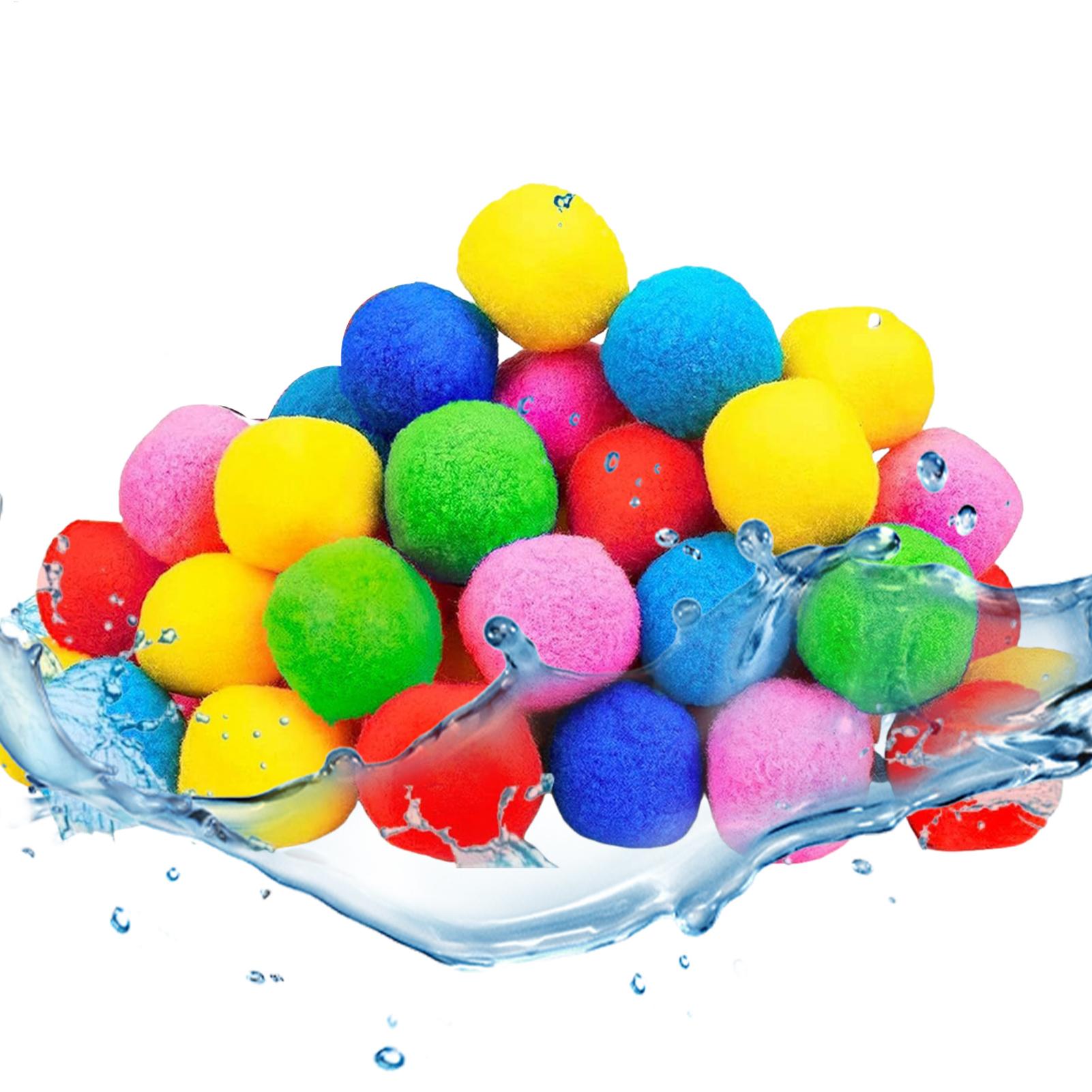 60pcs/set Reusable Water Balls - Kids Outdoor Activity Toys 评论和价格