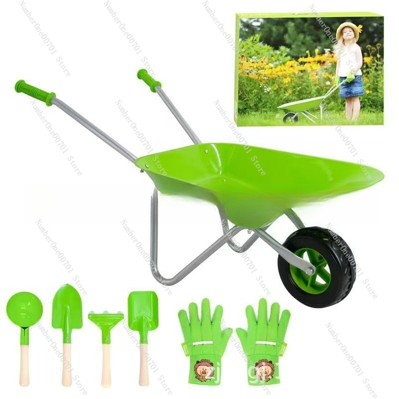 Kids Outdoor Wheelbarrow, Gree - Kids Outdoor Activity Toys 评论和价格