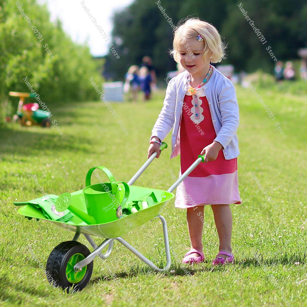 Kids Outdoor Wheelbarrow, Gree - Kids Outdoor Activity Toys 评论和价格