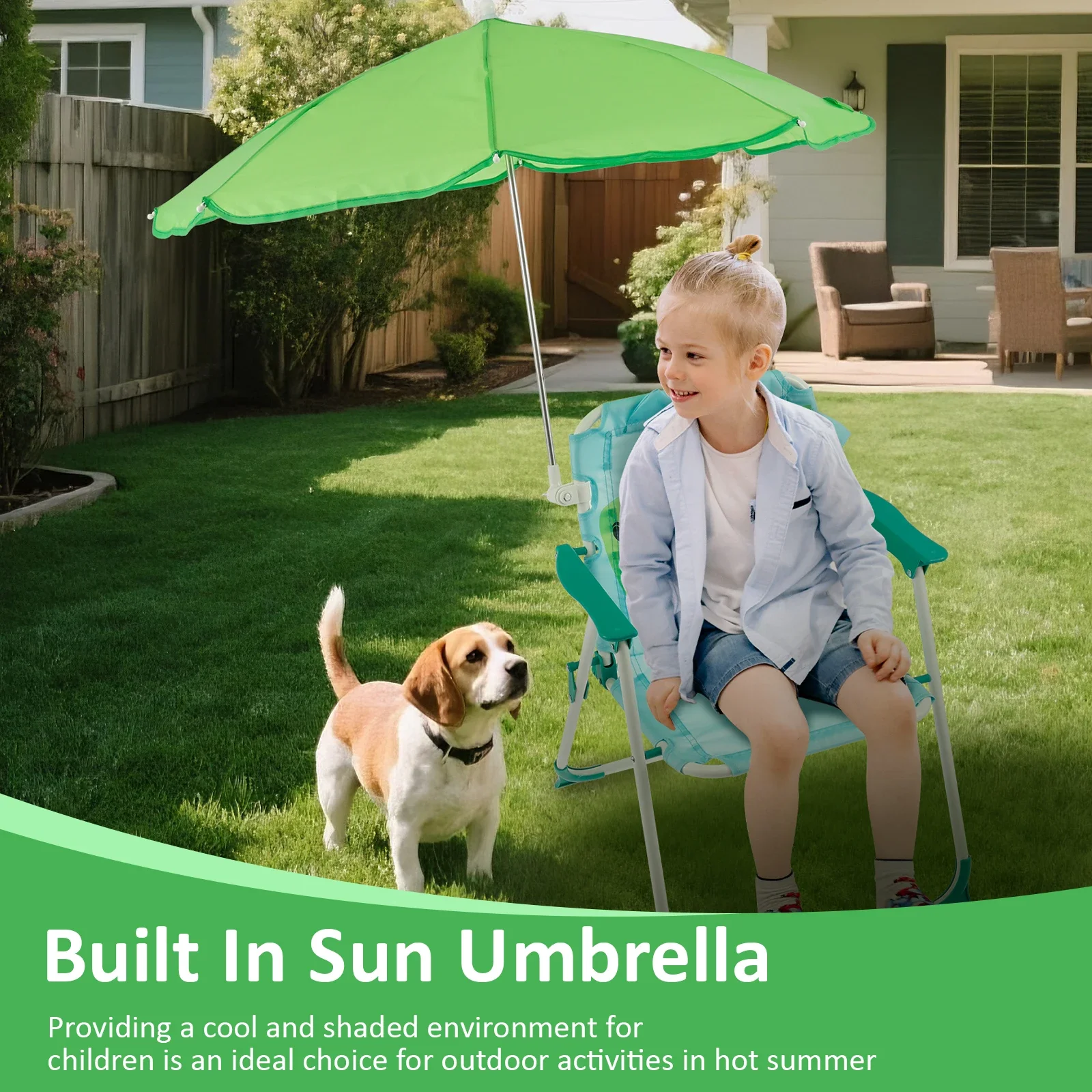 Kids Folding Beach Chair With  - Kids Outdoor Lounger Chair 评论和价格