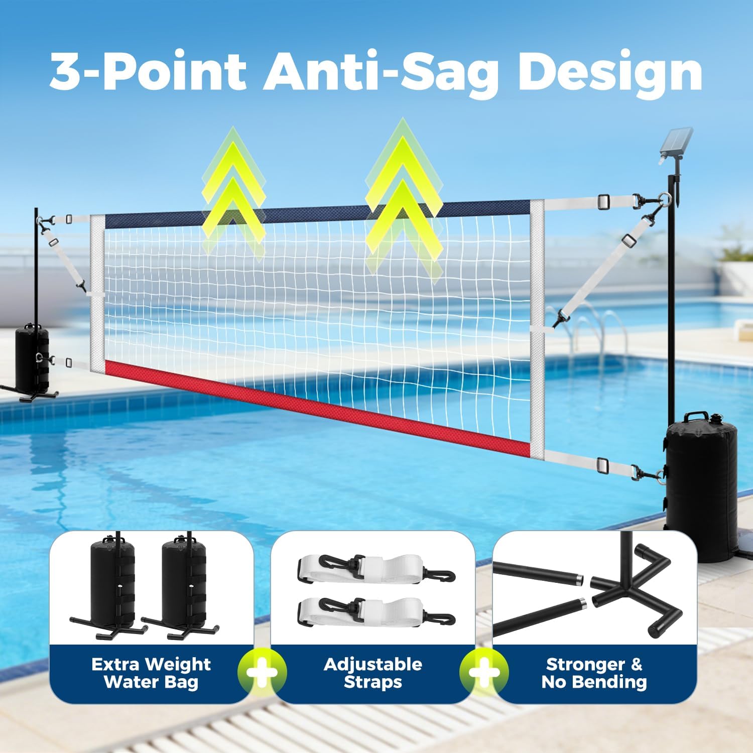 Adjustable Water Volleyball Ne - Kids Outdoor Volleyball Net 评论和价格