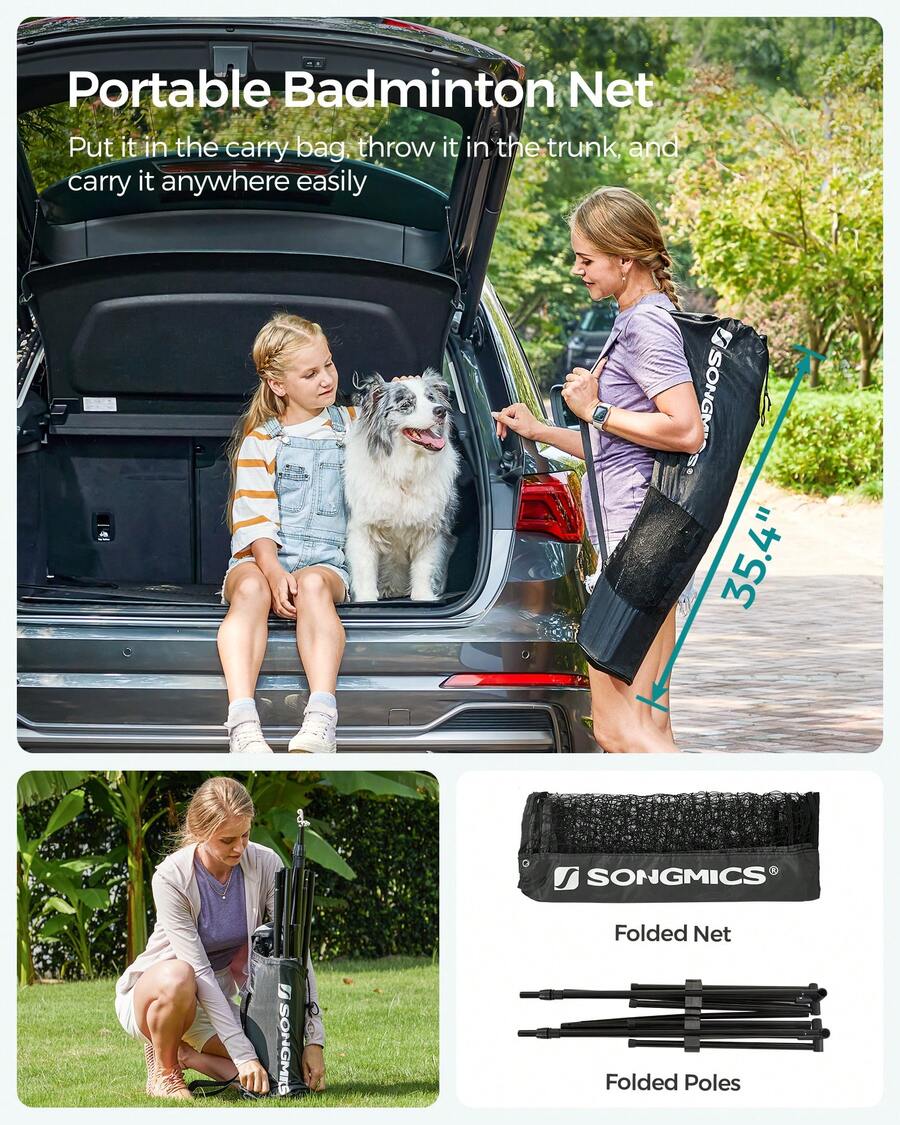Badminton Net, Height Adjustab - Kids Outdoor Volleyball Net 评论和价格