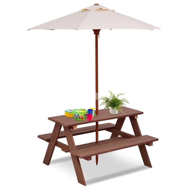 Outdoor 4-Seat Kids Picnic Tab - Kids Outdoor Bench 评论和价格